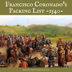 Coronado’s Packing List, 1540